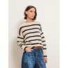 Pull rayé en laine Mérinos à coupe large - Maelia - Ines de la Fressange