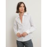 Chemise vareuse blanche à rayures noires - Erin - Andrea Lev