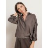 Chemise marron ample en coton - Tess - Andrea Lev