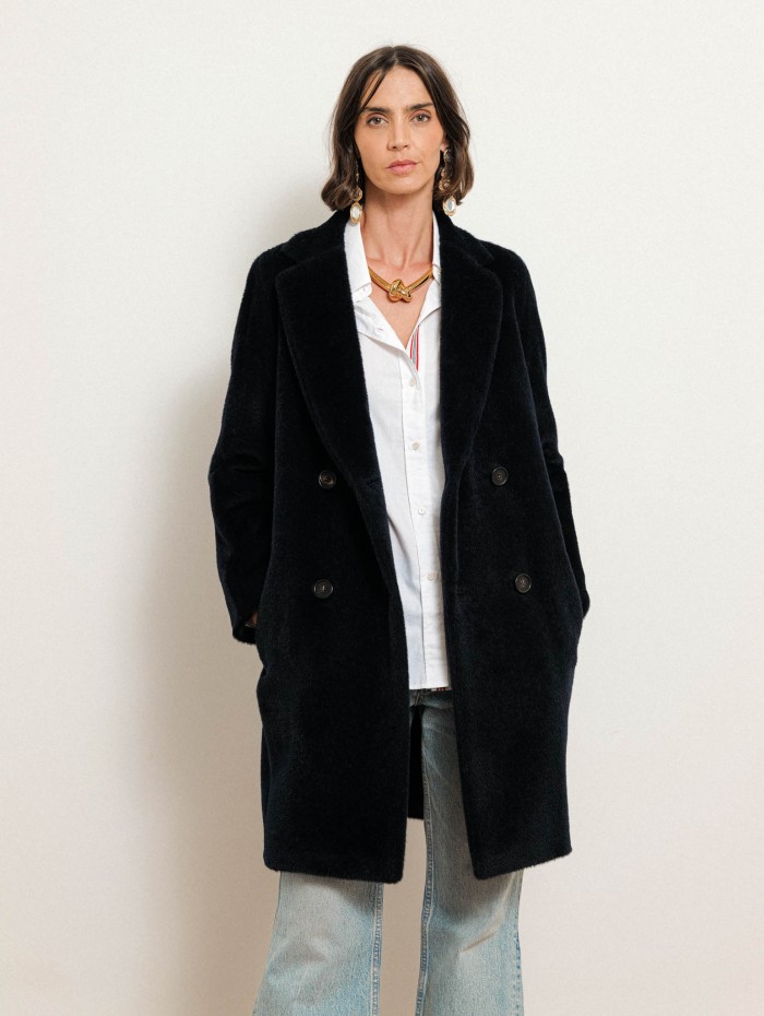 Manteau mi-long en laine et alpaga - Roseto - Max Mara