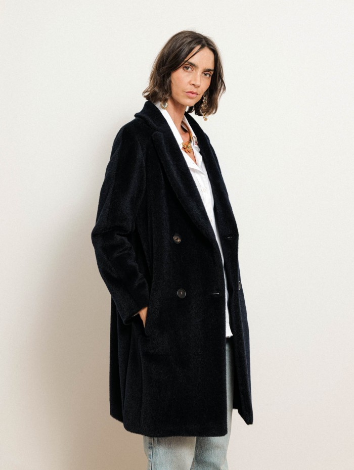 Manteau mi-long en laine et alpaga - Roseto - Max Mara