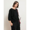 Pull à manches courtes en laine de raccoon - Noir - Majestic Filatures