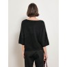 Pull à manches courtes en laine de raccoon - Noir - Majestic Filatures