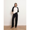 Pantalon fluide marine à taille élastiquée - Furetto - Max Mara