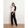 Pantalon fluide marine à taille élastiquée - Furetto - Max Mara