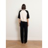 Pantalon fluide marine à taille élastiquée - Furetto - Max Mara