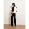 Pantalon fluide marine à taille élastiquée - Furetto - Max Mara