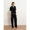 Pantalon fluide noir à taille élastiquée - Furetto - Max Mara