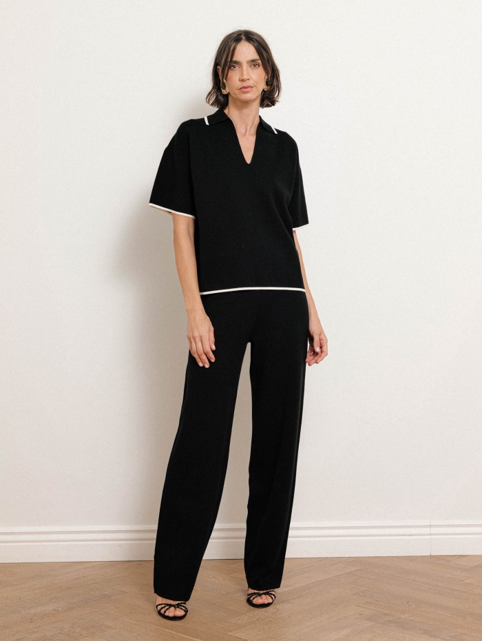 Pull manches courtes à liserés contrastants - Oncia - Max Mara