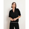 Pull manches courtes à liserés contrastants - Oncia - Max Mara