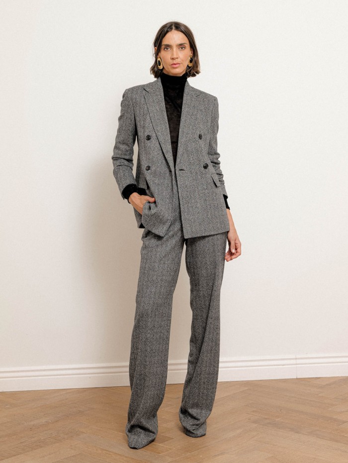 Blazer gris  à double boutonnage - Cresta - Max Mara