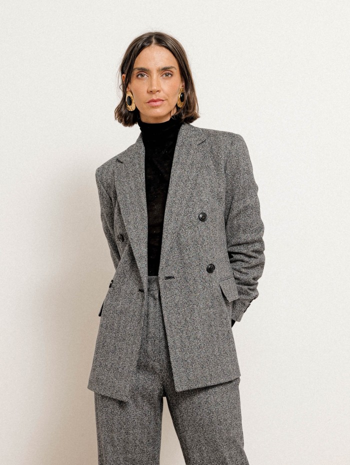 Blazer noir à double boutonnage - Cresta - Max Mara