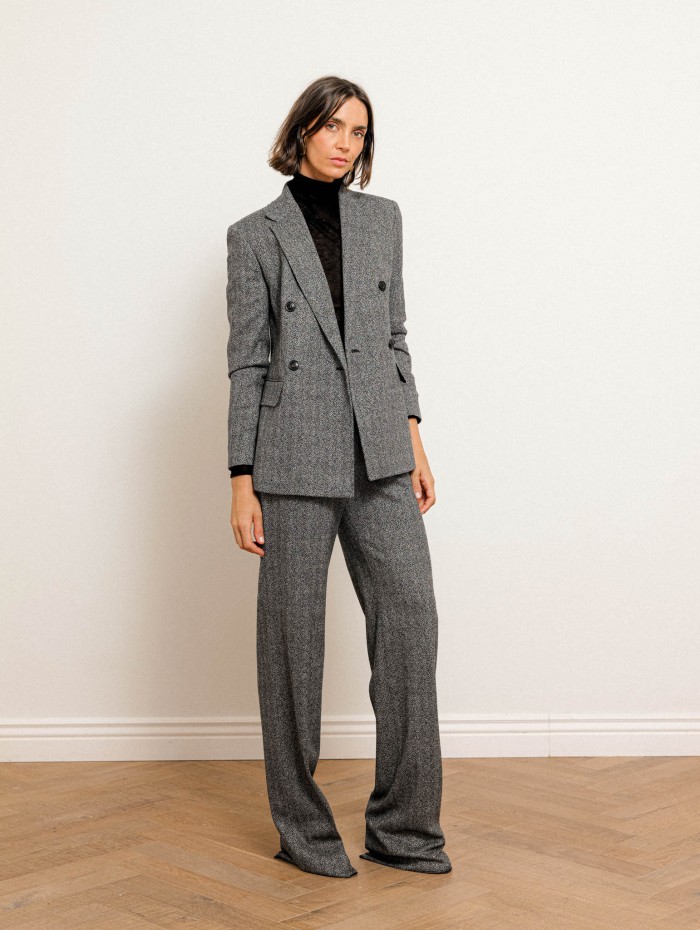 Blazer gris  à double boutonnage - Cresta - Max Mara