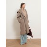 Manteau beige à capuche en laine vierge - Romolo - Max Mara