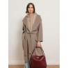 Manteau beige à capuche en laine vierge - Romolo - Max Mara