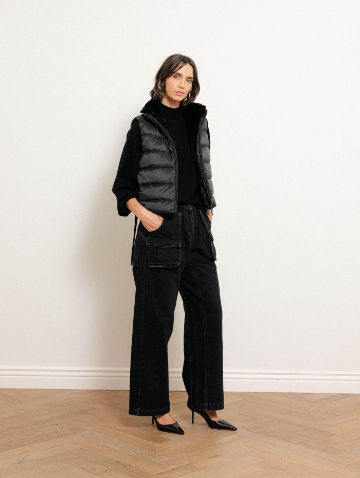 Doudoune sans manches réversible noire - Canditi - Max Mara