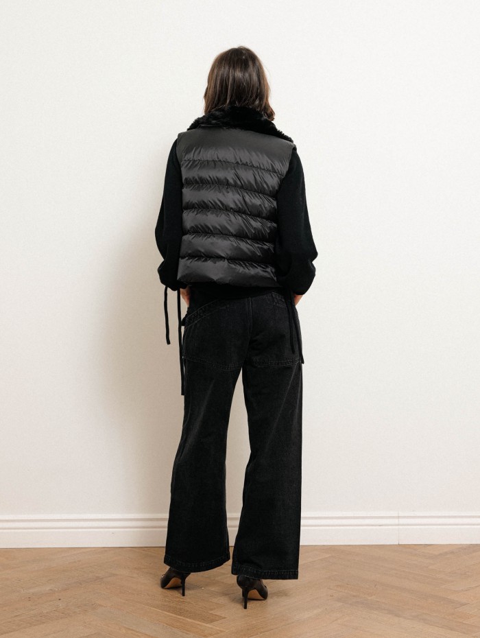 Doudoune sans manches réversible noire - Canditi - Max Mara