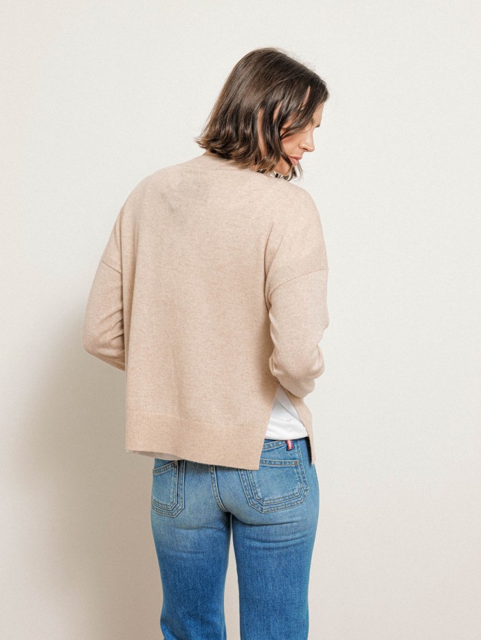 Gilet long beige en raccoon - Guka - Max & Moi