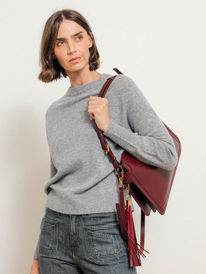 Pull col rond en cachemire - Gris - Max et moi
