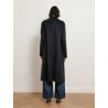 Manteau long droit en laine et cachemire - Marine - N.8
