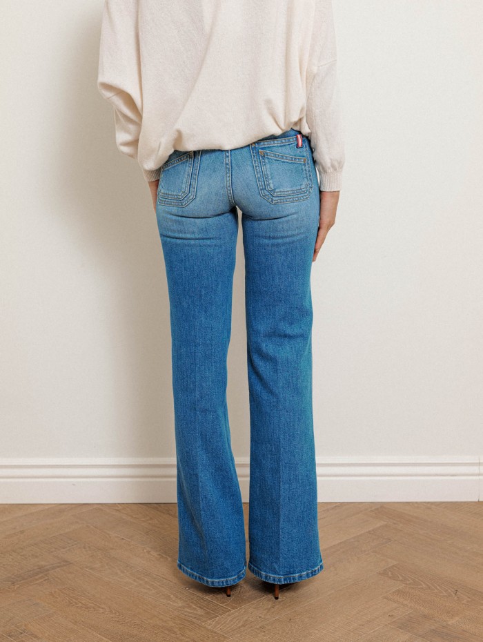 Jean flare bleu délavé - Rick - Ines de la Fressange