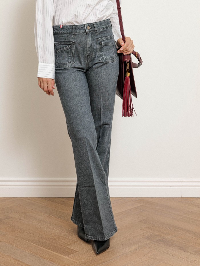 Jean flare gris - Rick - Ines de la Fressange