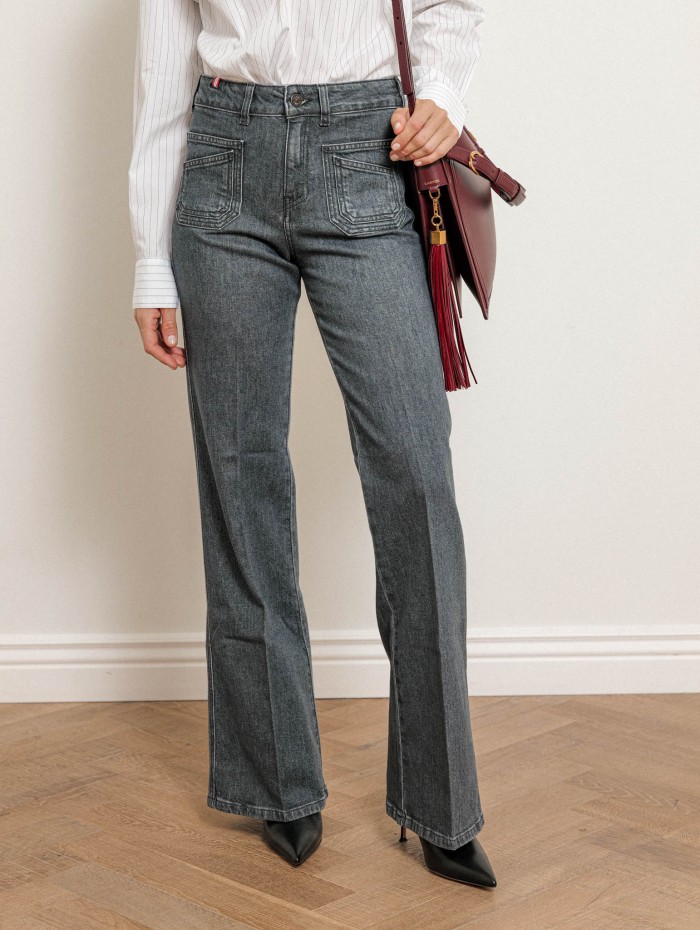 Jean flare gris - Rick - Ines de la Fressange