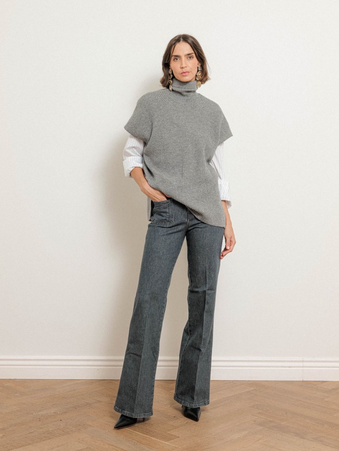 Jean flare gris - Rick - Ines de la Fressange