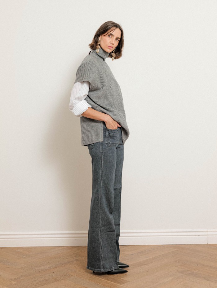 Jean flare gris - Rick - Ines de la Fressange