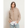 Gilet à capuche en cachemire avec détails en cuir camel - Giani - Max & Moi