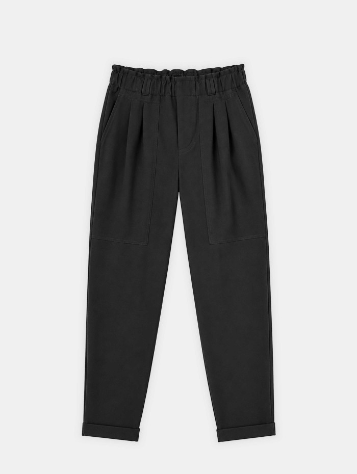 Pantalon noir à fronces - Alba - 26 Avenue