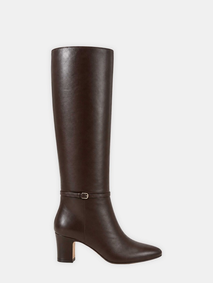 Bottes cavalières en cuir chocolat - R1B1060 - Francesco Russo