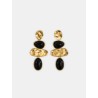 Boucles d'oreilles dorées et noires Charly | 26 Avenue