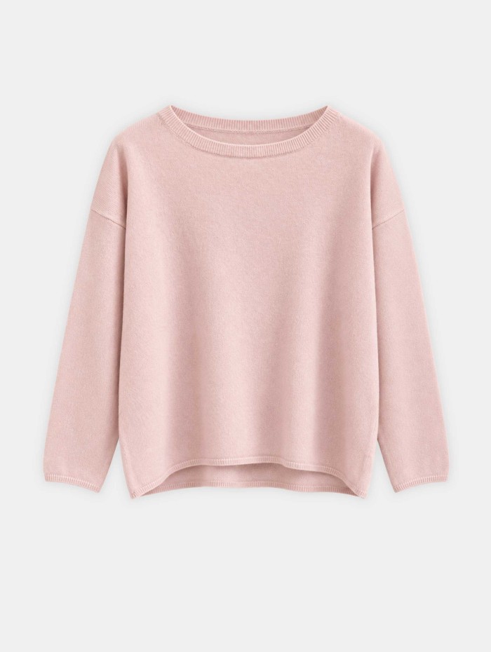 Pull rose en cachemire à encolure bateau - Juliette - 26 Avenue