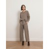 Pantalon fluide marron glacé en laine vierge - Floria - Max Mara