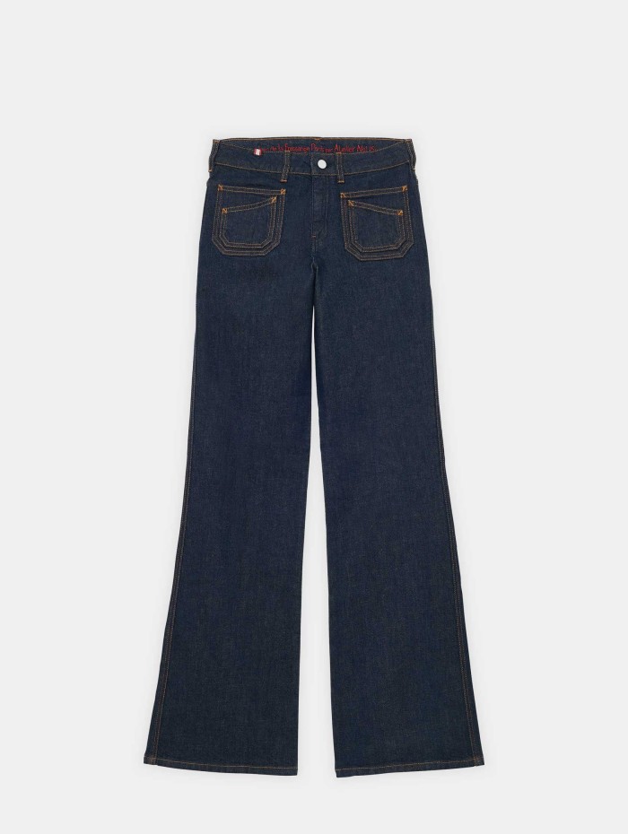 Jean flare bleu brut - Rick - Ines de la Fressange