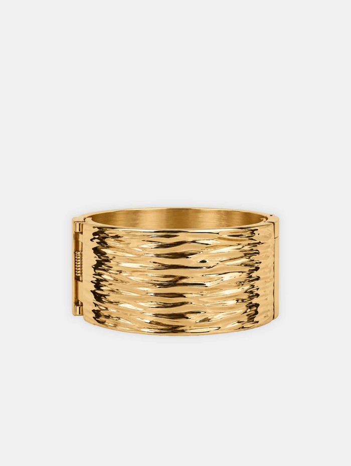 Jonc doré strié Isis | Bracelet femme 26 Avenue