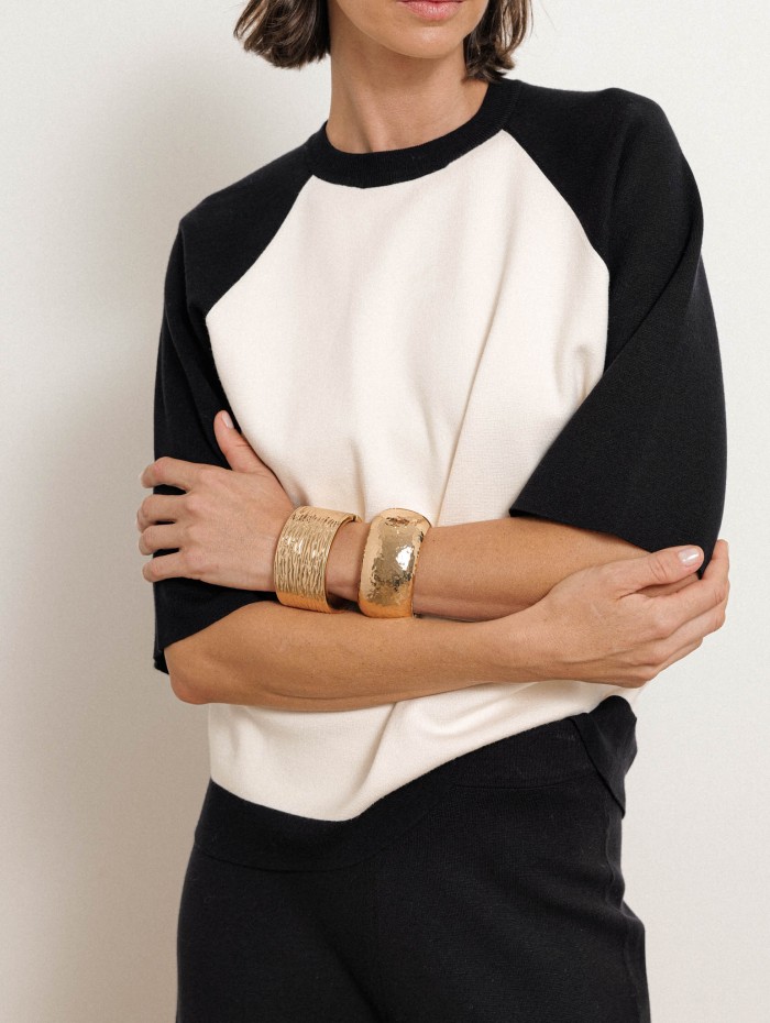 Jonc doré strié Isis | Bracelet femme 26 Avenue