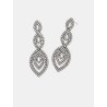 Boucles d'oreilles argentées à strass Gatsby | 26 Avenue
