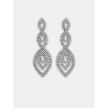 Boucles d'oreilles argentées à strass Gatsby | 26 Avenue