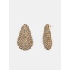 Boucles d'oreilles gouttes à strass fond doré | 26 Avenue
