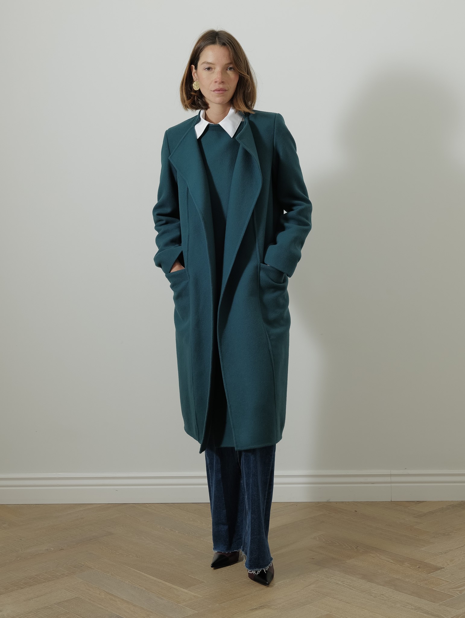 Manteau laine et cachemire - Vert - Maison Rabih Kayrouz 