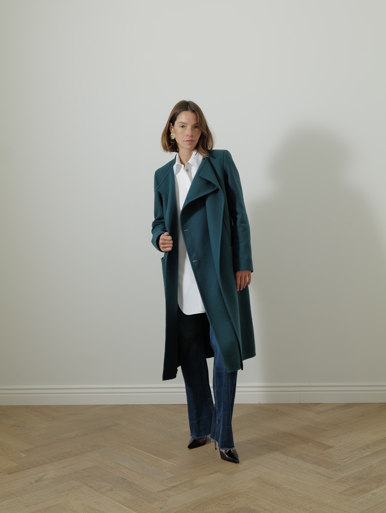 Manteau laine et cachemire - Vert - Maison Rabih Kayrouz 